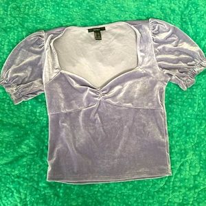 Forever 21 lavender velour top